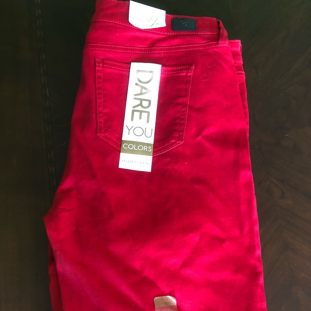 Red Skinny Jeans, juniors size 17.
